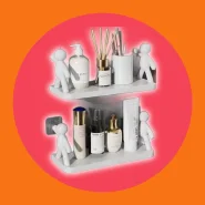 1/2/3/4 Suporte Plástico Com Adesivo Decoração Para Sala Cozinha Banheiro Prateleira Organizador
