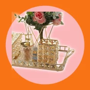 Porta-canetas de maquiagem de cristal luxuoso e nobre, penteadeira, sala de estar, decoração de mesa de jantar