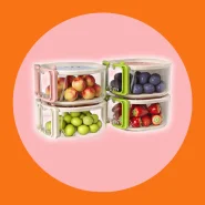 Bacia Lavar Frutas Cesto Escorredor Alimentos Multiuso Com Tampa