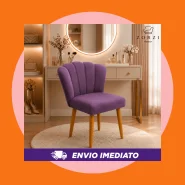 Cadeira Poltrona Pétala Decorativa Pétalas De Flor Sala De Estar Recepção Veludo Pés Palito