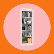 Livreiro Gold Organizador Escritório Para Sala Branco - E&A