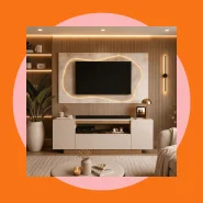Painel para Tv com Rack 120cm Conjunto para Sala Estar