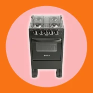 Fogão de Piso Braslar New Sirius 4 Bocas Preto Mesa Inox – Acendimento Manual