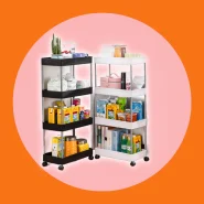 Armário Carrinho Organizador Multiuso Com 4 Camadas Com Rodinhas Cozinha Banheiro P M G ou Kit 3