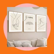 Kit 3 Quadros decorativo coríntios 13 4-7 sobre o amor biblico 40x60 sala quarto cozinha e escritorio decoraçao