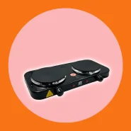 Fogão Elétrico Portátil 2 Bocas Ou 1 Boca Cooktop Mesa Inox com Controle de Temperatura 1000W/2000W
