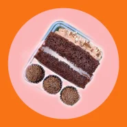 Embalagem Delícias de Festa para Fatia de Torta Bolo