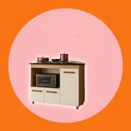 Balcão para Cooktop 5 Bocas com 3 Portas Ana Cozinha