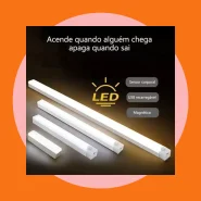 Lâmpada Noturna LED com Sensor sem Fio USB Recarregável Cozinha