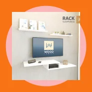 Nicho para Sala Rack Suspenso 4 Prateleiras Quarto