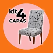 Kit 4 Capa para Cadeira Sala de Jantar Várias Cores