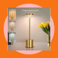 Luminária de Mesa Candeiro Dumbbell Touch de Quarto Luxuosa 3