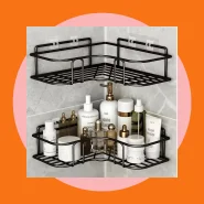 Suporte Organizador de Metal Rack de Parede Banheiro Cozinha