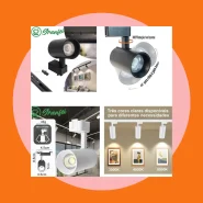 Luminária Spot LED Eletrificado 10w+trilho Linear 1 Metro Frio