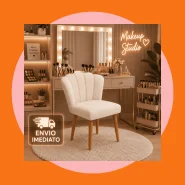 Cadeira Poltrona para Manicure Salão de Beleza Penteadeira de Quarto