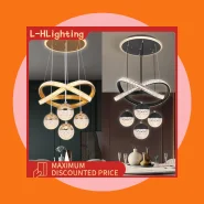 Nova Luminária Pendente para Sala de Estar, LED para Quartos