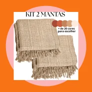 Kit 2 Mantas Decorativas para Sofá Luxuosa Tamanho