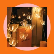 20 LED String Luz Borboleta Corda Lâmpada de Fadas Guirlanda