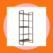 Estante Industrial Decorativa Madeira Laminada e Metal Organizador