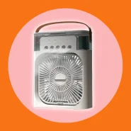 Mini Ar Condicionado Umidificador Ventilador Portátil USB LED