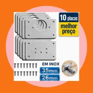 10 Placas de Reparo de Dobradiça Armário MDF Porta Cozinha