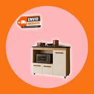 Balcão para Cooktop 5 Bocas com 3 Portas Ana Cozinha