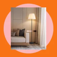Luminária de Chão Simples E27 de de Sala de Estar