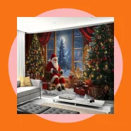 Linda Festa de Natal Decoração de Paisagem Pano de Fundo