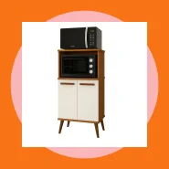 Paneleiro Organizador de Cozinha para Microondas e Forno 2 Portas