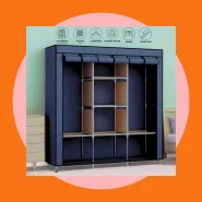 Guarda Roupa Portátil Desmontável Organizador Prático Solteiro