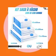 Kit 10 Saco a Vácuo Mix Roupa Organizador Mala Viagem