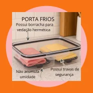 Porta Frios Duplo para Presunto e Queijo com Fundo Removível