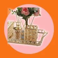 Porta-canetas de Maquiagem de Cristal Luxuoso e Nobre, Penteadeira