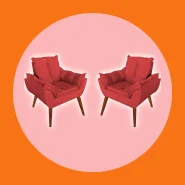 Kit 2 Poltronas Decorativa Opalla Poltrona para Recepção para Sala