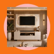 Painel para Tv com Rack 120cm Conjunto para Sala Estar