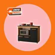 Balcão para Cooktop 4 Bocas com 3 Portas Ana Cozinha