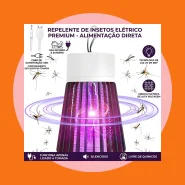 Luminária LED UV Anti Mosquito USB Para Insetos Portátil Recarregável