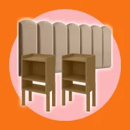 Conjunto Cabeceira Modulada Estofada Kit Mesas de o para Quartos