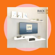 Nicho para Sala Rack Suspenso 4 Prateleiras Quarto