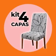 Kit 4 Capa para Cadeira Sala de Jantar Várias Cores