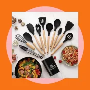 Jogo Completo de Utensílios de Cozinha de Silicone Itens Essenciais