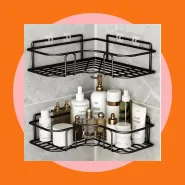 Suporte Organizador de Metal Rack de Parede Banheiro Cozinha