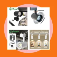 Luminária Spot LED Eletrificado 10w+trilho Linear 1 Metro Frio