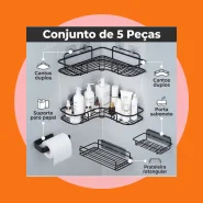 Kit de 2 3 4 5 Suportes Porta Shampoo Organizador