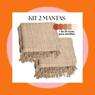 Kit 2 Mantas Decorativas para Sofá Luxuosa Tamanho
