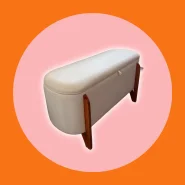 Recamier Para quarto com Bau Elegante Funcional para Organizar Roupas