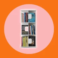 Estante Para Livros Giratória Compacta Para 120 Livros  Branco