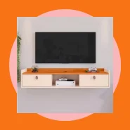 Rack Suspenso Sala Tv Home Decoração Quarto Nicho 2 Portas