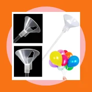 Kit 20 Pega Balão Bexiga Suporte Vareta Centro de Mesa
