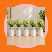 Kit com 15 Vasos de Gesso para Centros de Mesa